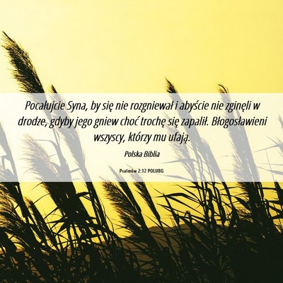 Picture 06 - Psalmów 2:12 POLUBG - Pocałujcie Syna, by się nie rozgniewał i - Bible Verse Picture