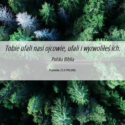 Picture 06 - Psalmów 22:4 POLUBG - Tobie ufali nasi ojcowie, ufali i wyzwoliłeś - Bible Verse Picture