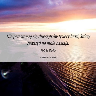 Picture 06 - Psalmów 3:6 POLUBG - Nie przestraszę się dziesiątków tysięcy - Bible Verse Picture