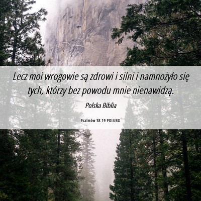 Picture 06 - Psalmów 38:19 POLUBG - Lecz moi wrogowie są zdrowi i silni i - Bible Verse Picture