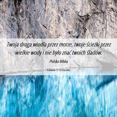 Picture 06 - Psalmów 77:19 POLUBG - Twoja droga wiodła przez morze, twoje ścieżki - Bible Verse Picture