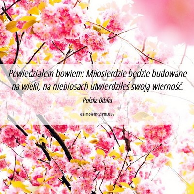 Picture 06 - Psalmów 89:2 POLUBG - Powiedziałem bowiem: Miłosierdzie będzie - Bible Verse Picture