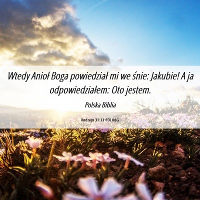 Picture 06 - Rodzaju 31:11 POLUBG - Wtedy Anioł Boga powiedział mi we śnie: - Bible Verse Picture