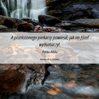 Picture 06 - Rodzaju 40:22 POLUBG - A przełożonego piekarzy powiesił, jak im - Bible Verse Picture