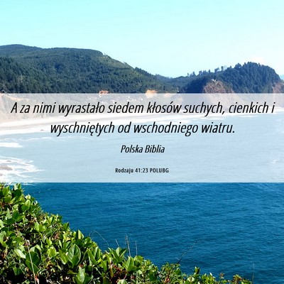 Picture 06 - Rodzaju 41:23 POLUBG - A za nimi wyrastało siedem kłosów suchych, - Bible Verse Picture