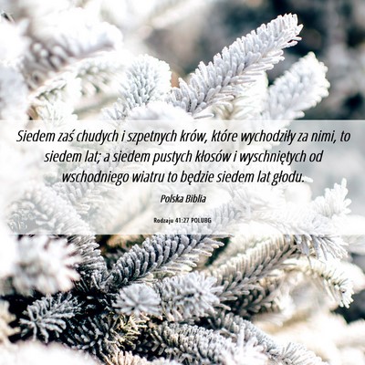 Picture 06 - Rodzaju 41:27 POLUBG - Siedem zaś chudych i szpetnych krów, które - Bible Verse Picture