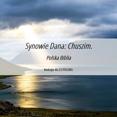Picture 06 - Rodzaju 46:23 POLUBG - Synowie Dana: - Bible Verse Picture