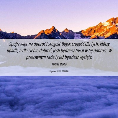 Picture 06 - Rzymian 11:22 POLUBG - Spójrz więc na dobroć i srogość Boga: - Bible Verse Picture