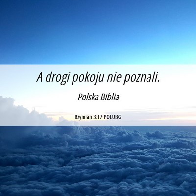 Picture 06 - Rzymian 3:17 POLUBG - A drogi pokoju nie - Bible Verse Picture