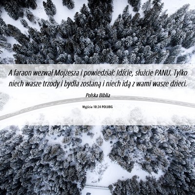Picture 06 - Wyjścia 10:24 POLUBG - A faraon wezwał Mojżesza i powiedział: - Bible Verse Picture