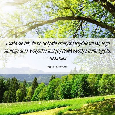 Picture 06 - Wyjścia 12:41 POLUBG - I stało się tak, że po upływie czterystu - Bible Verse Picture