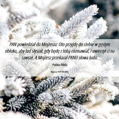 Picture 06 - Wyjścia 19:9 POLUBG - PAN powiedział do Mojżesza: Oto przyjdę do - Bible Verse Picture