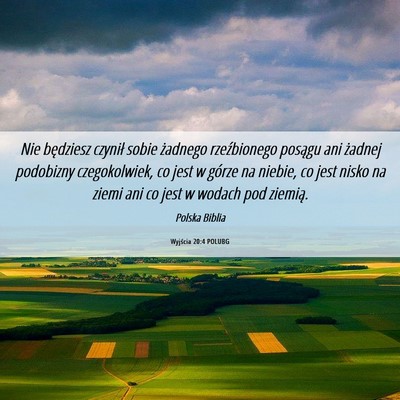 Picture 06 - Wyjścia 20:4 POLUBG - Nie będziesz czynił sobie żadnego rzeźbionego - Bible Verse Picture