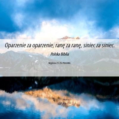 Picture 06 - Wyjścia 21:25 POLUBG - Oparzenie za oparzenie, ranę za ranę, siniec za - Bible Verse Picture