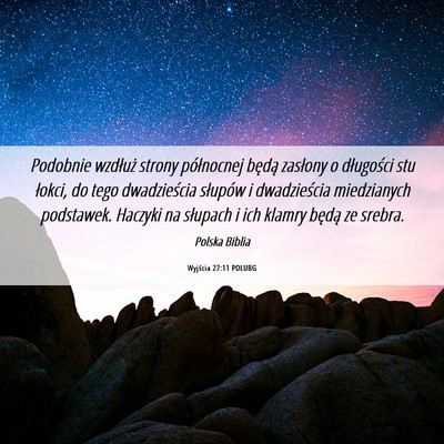 Picture 06 - Wyjścia 27:11 POLUBG - Podobnie wzdłuż strony północnej będą - Bible Verse Picture