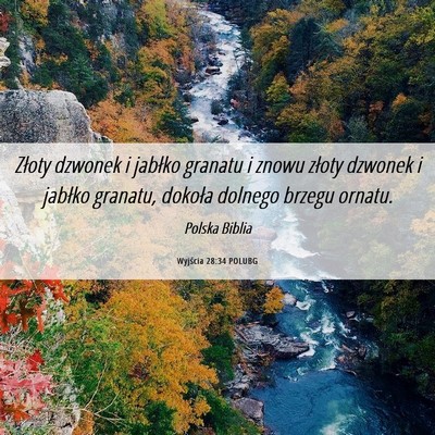 Picture 06 - Wyjścia 28:34 POLUBG - Złoty dzwonek i jabłko granatu i znowu złoty - Bible Verse Picture