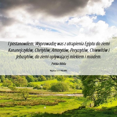 Picture 06 - Wyjścia 3:17 POLUBG - I postanowiłem: Wyprowadzę was z utrapienia - Bible Verse Picture