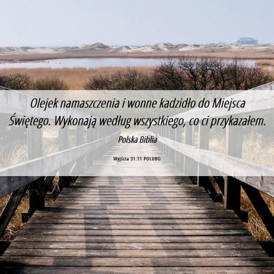 Picture 06 - Wyjścia 31:11 POLUBG - Olejek namaszczenia i wonne kadzidło do Miejsca - Bible Verse Picture