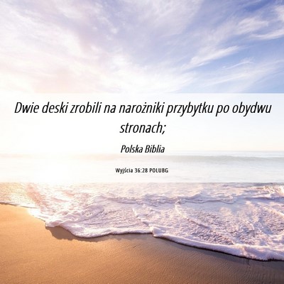 Picture 06 - Wyjścia 36:28 POLUBG - Dwie deski zrobili na narożniki przybytku po - Bible Verse Picture