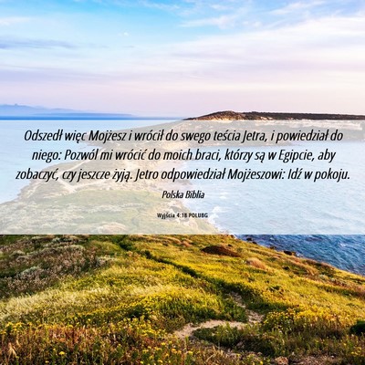 Picture 06 - Wyjścia 4:18 POLUBG - Odszedł więc Mojżesz i wrócił do swego - Bible Verse Picture