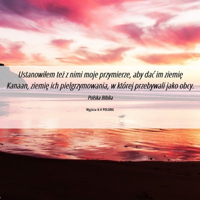 Picture 06 - Wyjścia 6:4 POLUBG - Ustanowiłem też z nimi moje przymierze, aby - Bible Verse Picture