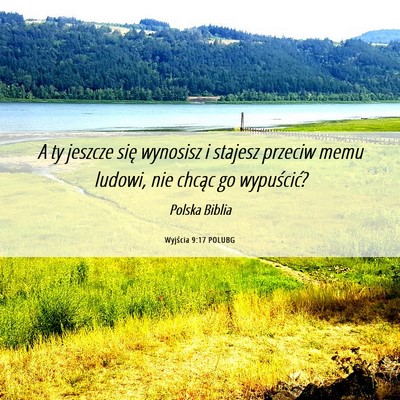 Picture 06 - Wyjścia 9:17 POLUBG - A ty jeszcze się wynosisz i stajesz przeciw memu - Bible Verse Picture