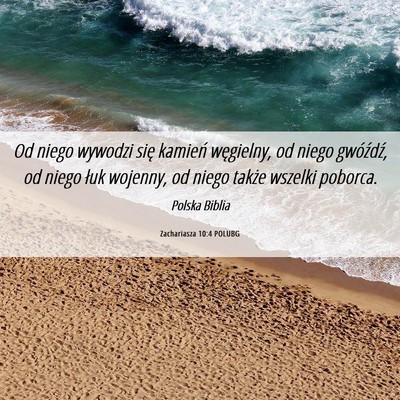 Picture 06 - Zachariasza 10:4 POLUBG - Od niego wywodzi się kamień węgielny, od niego - Bible Verse Picture