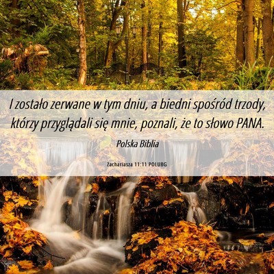 Picture 06 - Zachariasza 11:11 POLUBG - I zostało zerwane w tym dniu, a biedni spośród - Bible Verse Picture