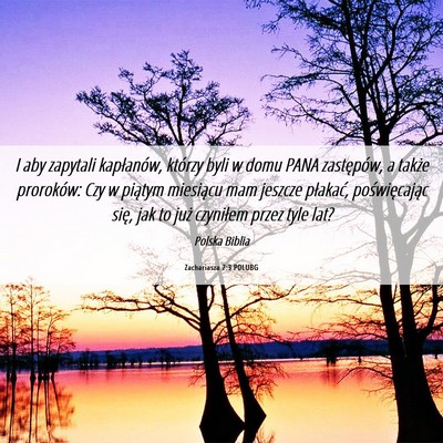 Picture 06 - Zachariasza 7:3 POLUBG - I aby zapytali kapłanów, którzy byli w domu - Bible Verse Picture