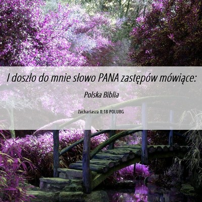 Picture 06 - Zachariasza 8:18 POLUBG - I doszło do mnie słowo PANA zastępów - Bible Verse Picture