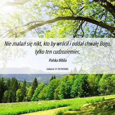 Picture 06 - Łukasza 17:18 POLUBG - Nie znalazł się nikt, kto by wrócił i oddał - Bible Verse Picture