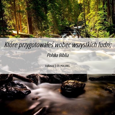 Picture 06 - Łukasza 2:31 POLUBG - Które przygotowałeś wobec wszystkich - Bible Verse Picture