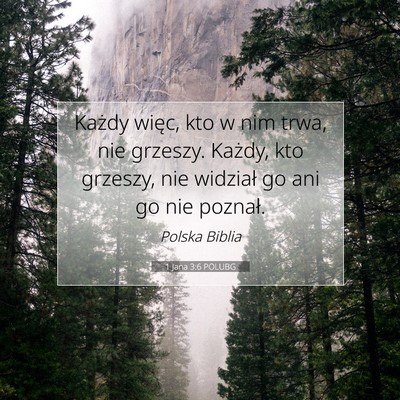 Picture 07 - 1 Jana 3:6 POLUBG - Każdy więc, kto w nim trwa, nie grzeszy. - Bible Verse Picture