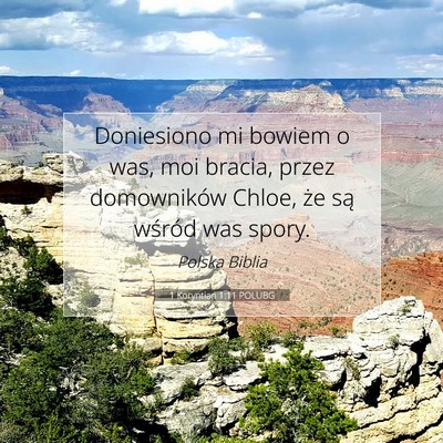 Picture 07 - 1 Koryntian 1:11 POLUBG - Doniesiono mi bowiem o was, moi bracia, przez - Bible Verse Picture