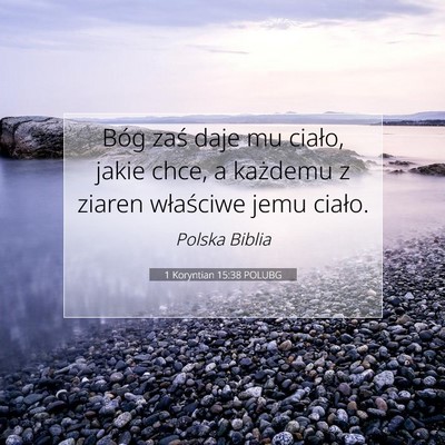 Picture 07 - 1 Koryntian 15:38 POLUBG - Bóg zaś daje mu ciało, jakie chce, a każdemu - Bible Verse Picture