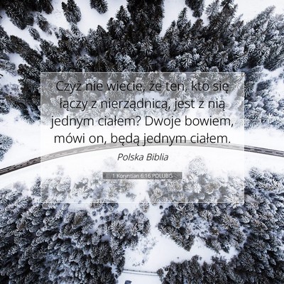 Picture 07 - 1 Koryntian 6:16 POLUBG - Czyż nie wiecie, że ten, kto się łączy z - Bible Verse Picture