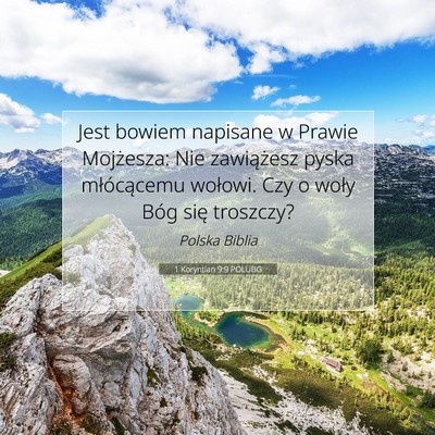 Picture 07 - 1 Koryntian 9:9 POLUBG - Jest bowiem napisane w Prawie Mojżesza: Nie - Bible Verse Picture