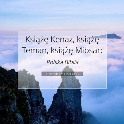 Picture 07 - 1 Kronik 1:53 POLUBG - Książę Kenaz, książę Teman, książę - Bible Verse Picture
