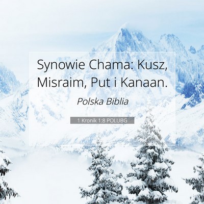 Picture 07 - 1 Kronik 1:8 POLUBG - Synowie Chama: Kusz, Misraim, Put i - Bible Verse Picture