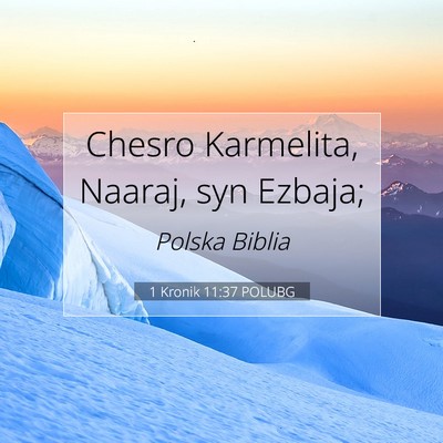 Picture 07 - 1 Kronik 11:37 POLUBG - Chesro Karmelita, Naaraj, syn - Bible Verse Picture