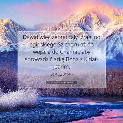Picture 07 - 1 Kronik 13:5 POLUBG - Dawid więc zebrał cały Izrael od egipskiego - Bible Verse Picture