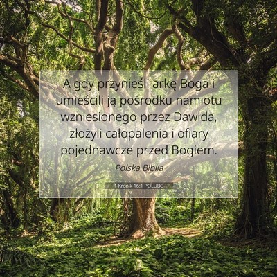 Picture 07 - 1 Kronik 16:1 POLUBG - A gdy przynieśli arkę Boga i umieścili ją - Bible Verse Picture