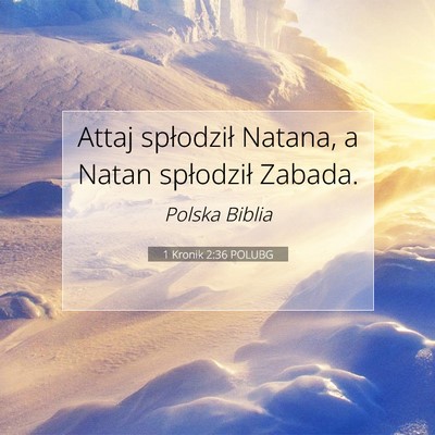 Picture 07 - 1 Kronik 2:36 POLUBG - Attaj spłodził Natana, a Natan spłodził - Bible Verse Picture
