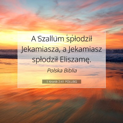 Picture 07 - 1 Kronik 2:41 POLUBG - A Szallum spłodził Jekamiasza, a Jekamiasz - Bible Verse Picture