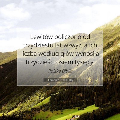 Picture 07 - 1 Kronik 23:3 POLUBG - Lewitów policzono od trzydziestu lat wzwyż, a - Bible Verse Picture
