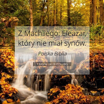 Picture 07 - 1 Kronik 24:28 POLUBG - Z Machliego: Eleazar, który nie miał - Bible Verse Picture