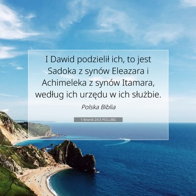Picture 07 - 1 Kronik 24:3 POLUBG - I Dawid podzielił ich, to jest Sadoka z synów - Bible Verse Picture