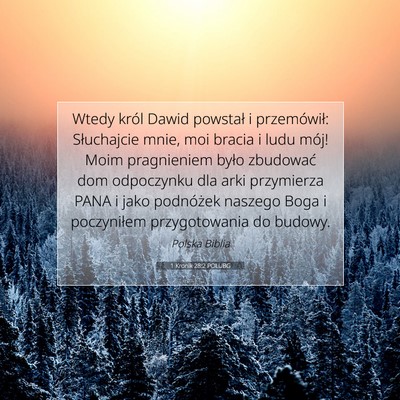 Picture 07 - 1 Kronik 28:2 POLUBG - Wtedy król Dawid powstał i przemówił: - Bible Verse Picture