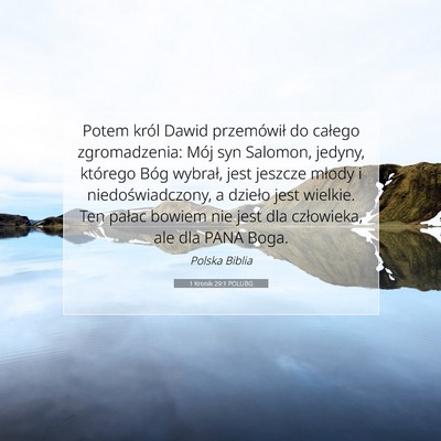 Picture 07 - 1 Kronik 29:1 POLUBG - Potem król Dawid przemówił do całego - Bible Verse Picture