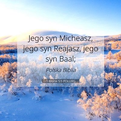 Picture 07 - 1 Kronik 5:5 POLUBG - Jego syn Micheasz, jego syn Reajasz, jego syn - Bible Verse Picture